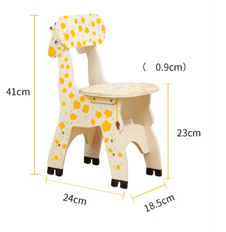 Wooden Giraffe Children's Chair