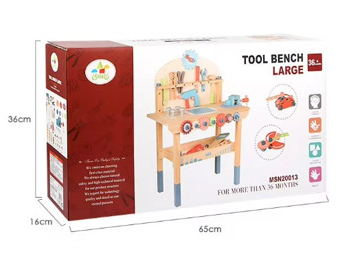 Wooden Large Tool Workbench Table Set