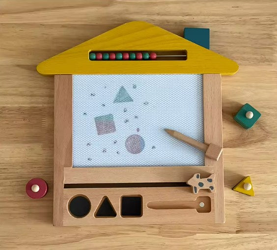 Wooden Montessori Educational Magnetic Drawing Board Toy