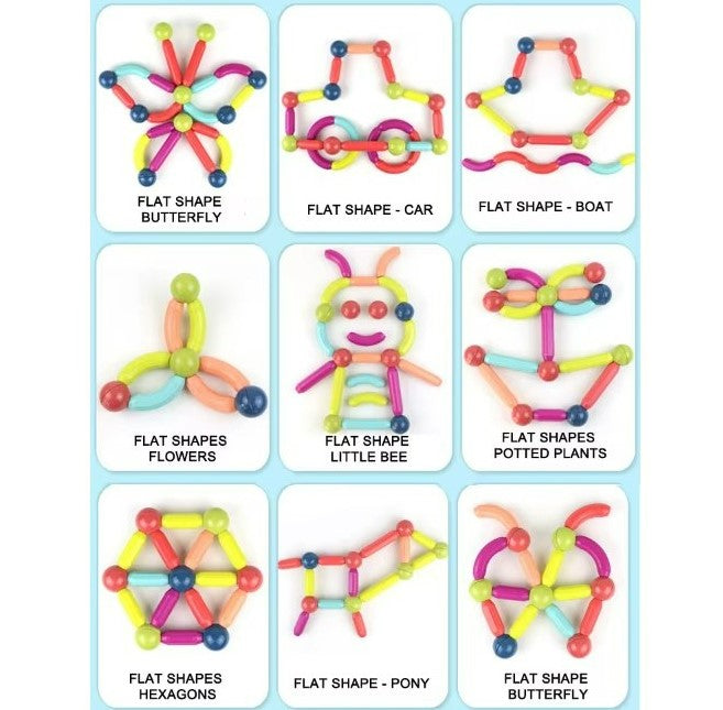 Magnetic Building Sticks And Balls Toy