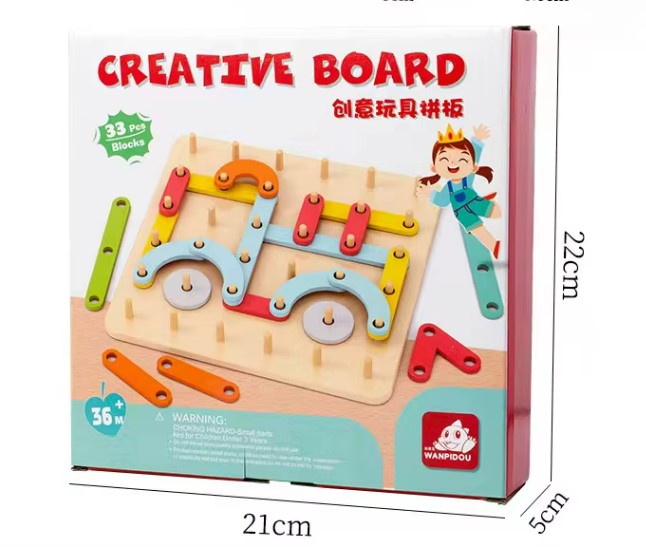 Wooden Geometric Shape Puzzle – Early Learning Matching Game