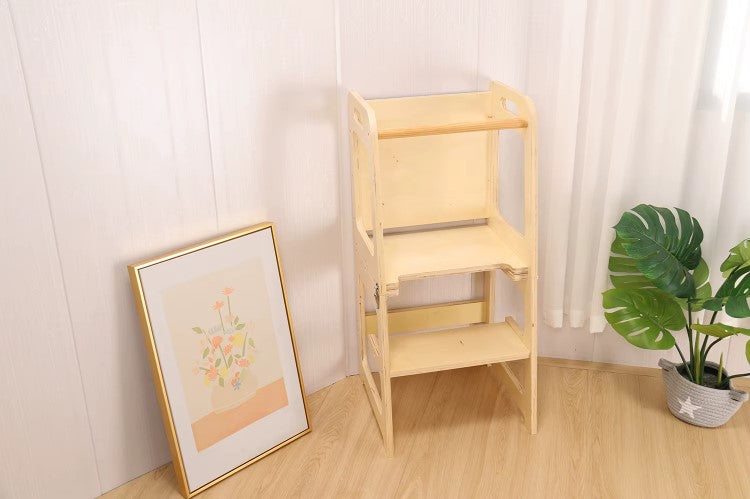 3-in-1 Foldable Learning Tower and steps with Chalkboard
