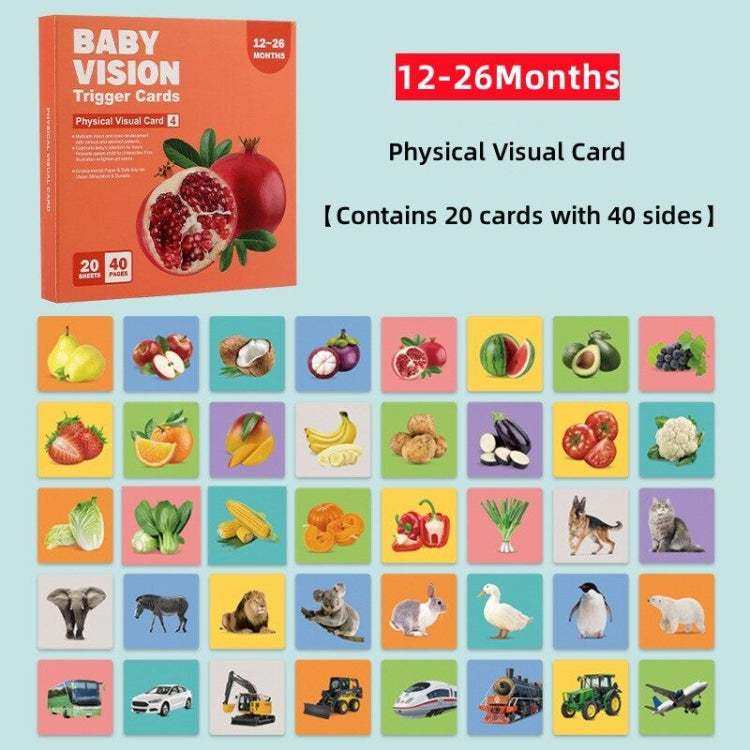 Montessori Learning Educational Baby Vision Stimulation Trigger Cards - 20 Sheets 40 Pages