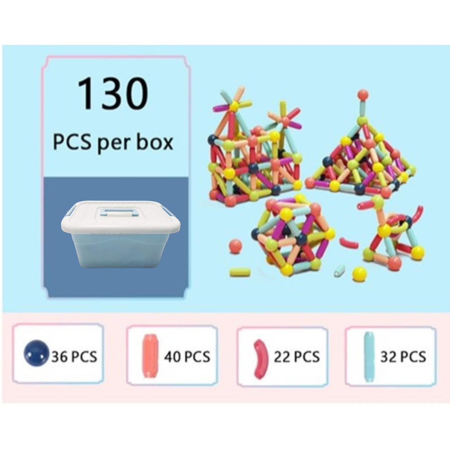 Magnetic Building Sticks And Balls Toy