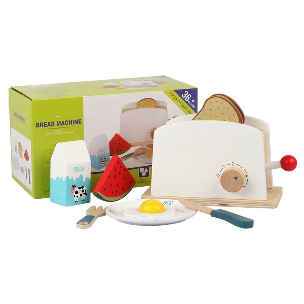 Wooden Toaster Toy Kitchen Playset