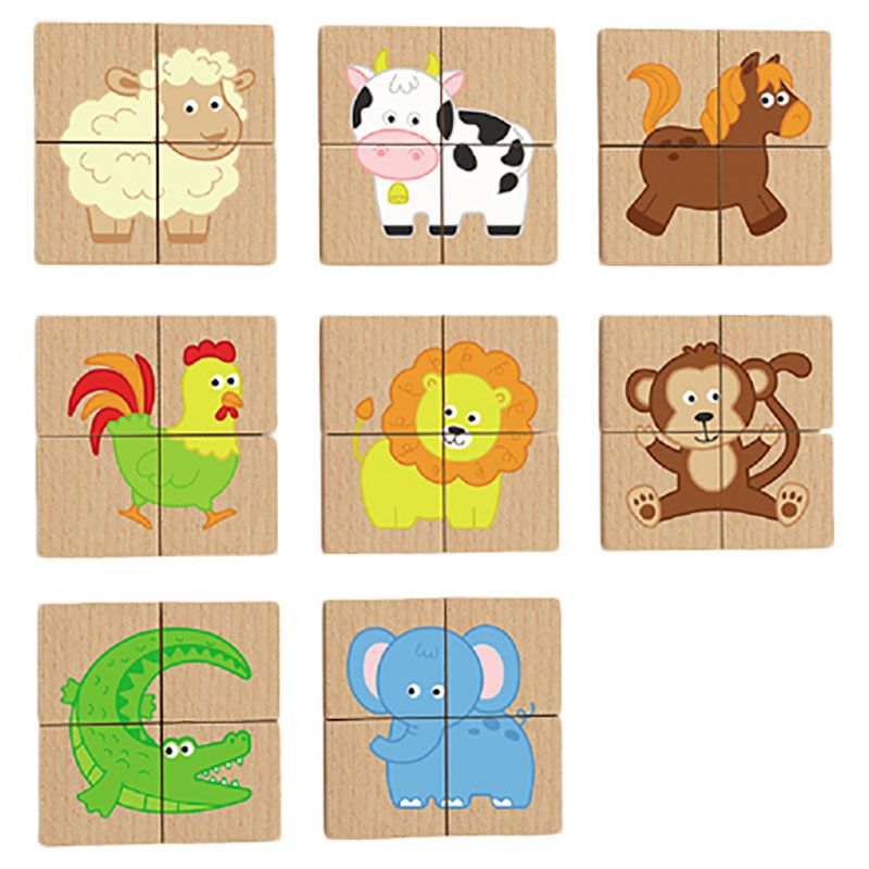MAGNETIC PUZZLE BLOCK - 32PCS SET ANIMALS