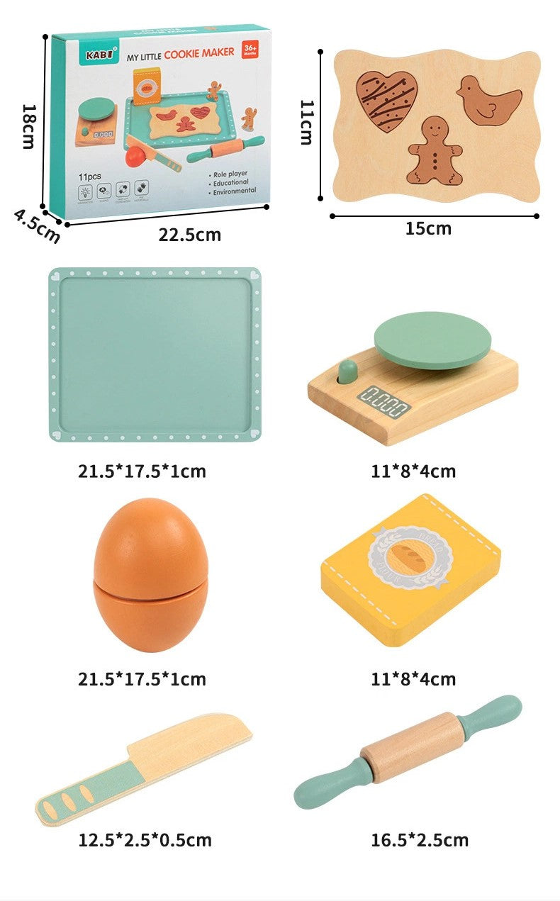 Wooden Biscuit Cooking Maker Set