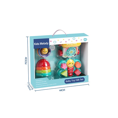 Baby Toy Gift Set – Phone, Butterfly, and Stacking Toys