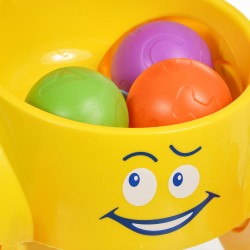 Pushing toy with colored balls