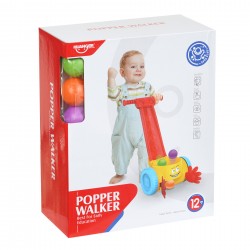 Pushing toy with colored balls