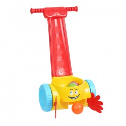 Pushing toy with colored balls